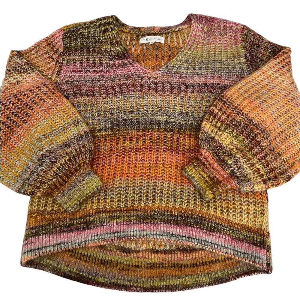 LOU & GREY MULTI COLORED SWEATER SIZE XS